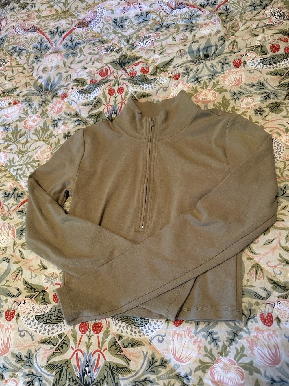 Sunday Best Olive Zip-Up Mock Neck Sweater